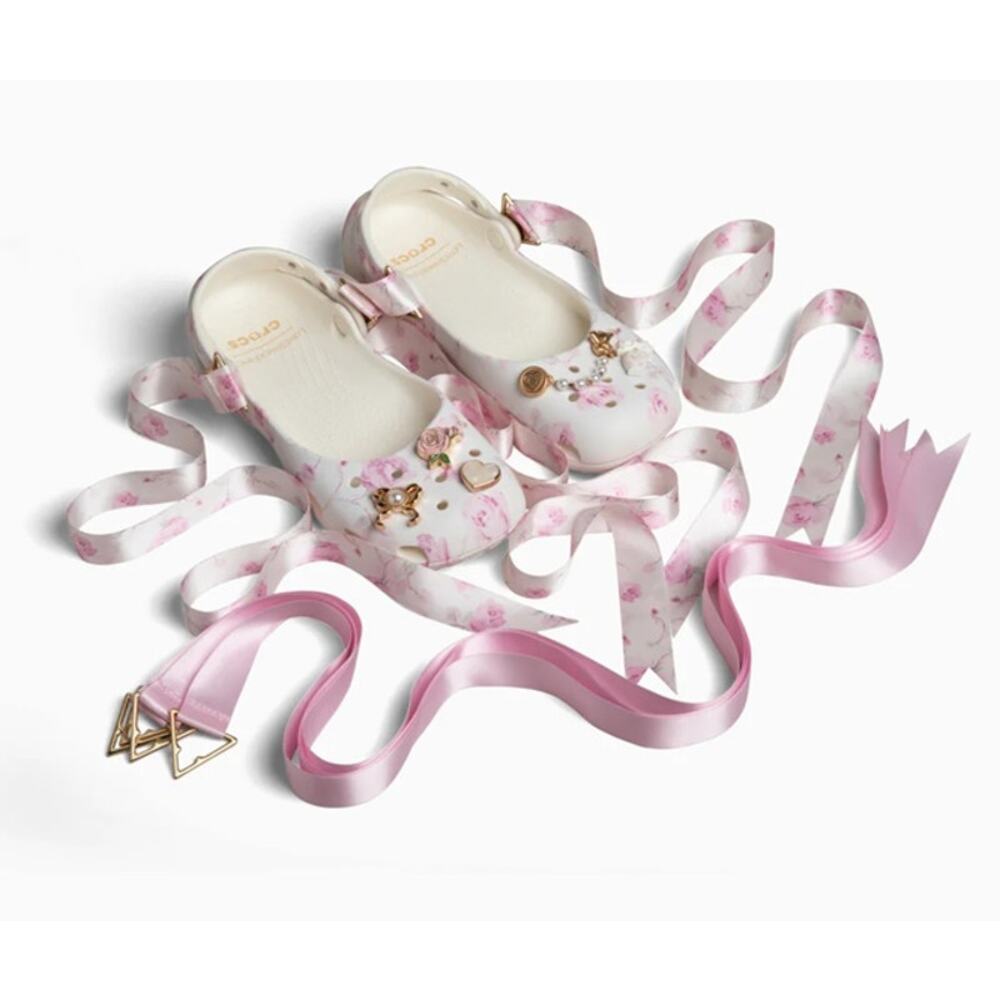 Love Shack Fancy x Crocs Womens Classic Ballet Flat with Straps Size 8 NWT - Picture 5 of 10
